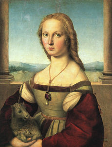 Raphael (Raffaello Sanzio Da Urbino) - The Woman with the Unicorn, approx. Galleria