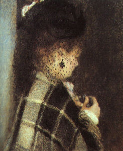 Pierre-Auguste Renoir - Young Woman with a Veil, Musée d-Orsay at Paris