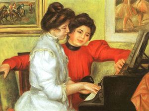 Pierre-Auguste Renoir - Yvonne ^ Christine Lerolle Playing the Piano, o