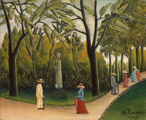 Henri Julien Félix Rousseau (Le Douanier) - The Luxembourg Gardens. Monument to Chopin,