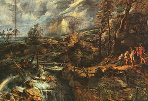 Peter Paul Rubens - Stormy Landscape, approx. oil on panel, Art His
