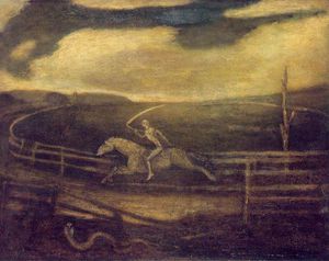 Albert Pinkham Ryder - The race track - (own a famous paintings reproduction)