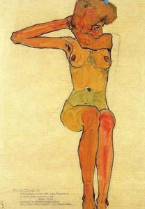 Egon Schiele - Seated nude