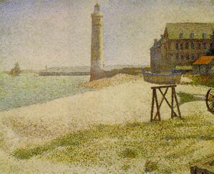 Georges Pierre Seurat - The Lighthouse at Honfleur, NG Wa