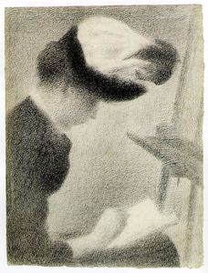 Georges Pierre Seurat - Woman Seated by an Easel, ca