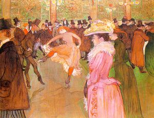 Henri De Toulouse Lautrec - Training of the New Girls by Valentin at the Moulin Rouge