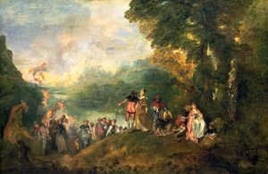 Jean Antoine Watteau - The Embarkation for Cythera, Louvr