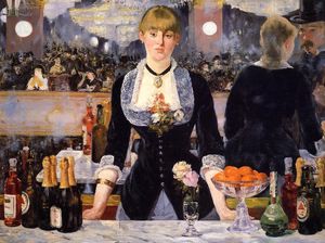  Paintings Reproductions Bar at the Folies-Bergere by Edouard Manet (1832-1883, France) | WahooArt.com