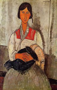 Amedeo Modigliani - Gypsy Woman with Baby