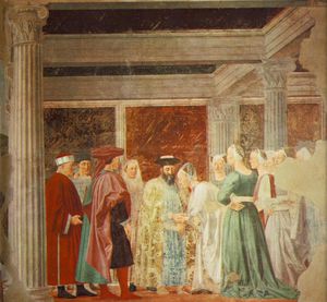 Piero Della Francesca - Meeting of Solomon and the Queen of Sheba (Detail)