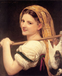 William Adolphe Bouguereau - Returned from the market