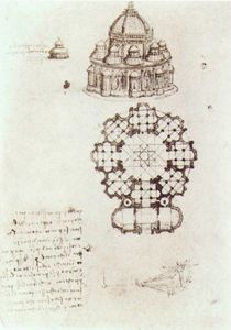 Leonardo Da Vinci - architectural studies-Study of a central church