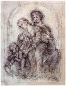Leonardo Da Vinci - studyes-Design for St Anne