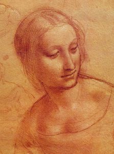 Leonardo Da Vinci - Head of a Woman, Drawing, Musée Bonnat, Bayonne
