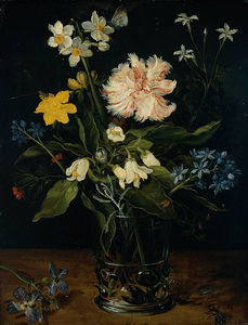 Jan Brueghel The Elder - Still Life with Flowers in a Glass