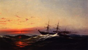 James Hamilton - Sunset on a Rough Sea