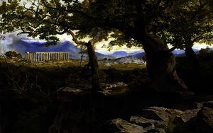 Edward Lear - The Temple of Apollo at Bassae