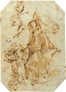 Giovanni Battista Tiepolo - A standing soldier