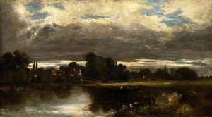 Thomas Shotter Boys - View towards hampton court from the moseley