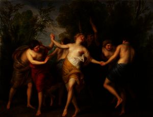 Andries Cornelis Lens - Dance of the Maenad