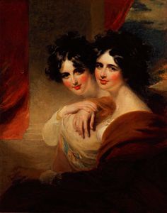 George Henry Harlow - Congratulations - portraits of two ladies