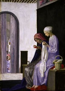 Robert Anning Bell - Mary in the House of Elizabeth