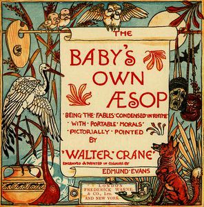 Walter Crane - Title page from -Baby-s Own Aesop-