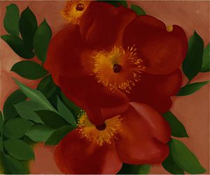 Georgia Totto O-keeffe - Two austrian copper roses iii