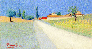 Achille Laugé - Road in Champagne, (1898)