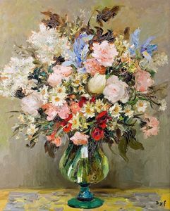 Marcel Dyf - Big Vase of Flowers, (1965)