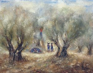Reuven Rubin - Picking the Olives, (1950)