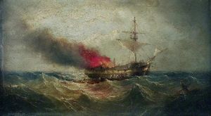 Henry Redmore - Fire at Sea