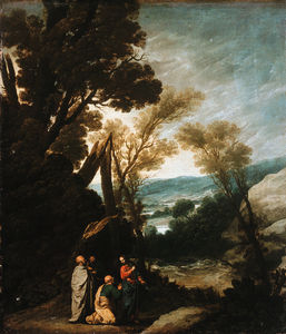 Jacob Symonsz Pynas - Landscape with Christ handing the keys to St. Petru