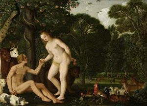 Johann König - Adam and Eve in Paradise