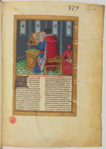Robinet Testard - Portrait of the translator, Laurent de Premierfait, of the book, The Case of the noble men and women, Jehan Boccaccio