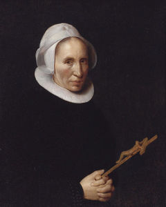 Willem Van Der Vliet - A lady holding a crucifix