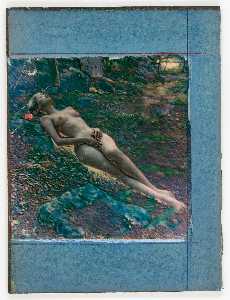 Joseph Cornell - Untitled (nude female lying in forest undergrowth)