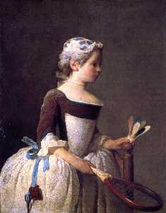 Jean-Baptiste Simeon Chardin - Girl with Shuttlecock