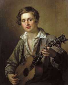 Vasily Andreyevich Tropinin - The Guitar Player