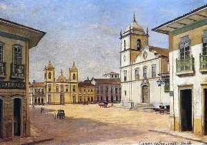 Benedito Calixto - Português Largo da Sé em 1863