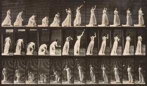Eadweard Muybridge - Woman Picking Up a Ball and Throwing It, from the book Animal Locomotion