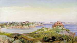 Marianne North - View of Mrs Skinner-s House at West Manchester, Massachusetts