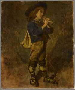 Thomas Couture - Jeune italien jouant de la flûte
