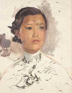Augustus Edwin John - Portrait of a Chinese Woman