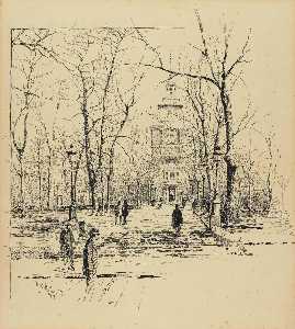 Ernest Clifford Peixotto - Philadelphia, View from the Park