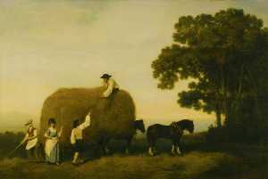  Paintings Reproductions The Haymakers, 1783 by George Stubbs (1724-1806, United Kingdom) | WahooArt.com