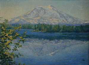 Mary Agnes Yerkes - Early Morning at Takhakh Lake, (painting)