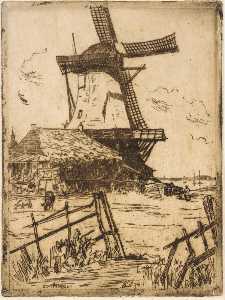 George Charles Aid - Windmill, Zwyndrecht