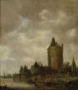 Jan Van Goyen - A Castle by a River