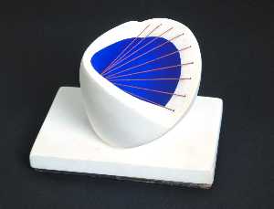 Dame Barbara Hepworth - Sculpture with Colour (Deep Blue and Red)